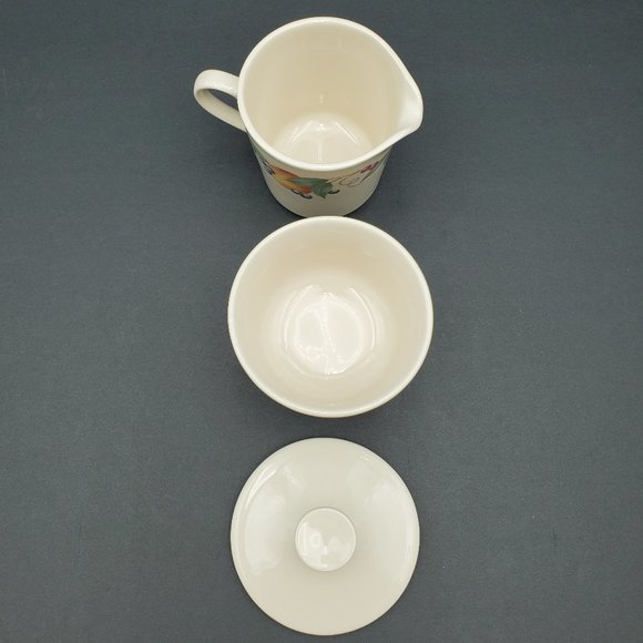 Corning Abundance Creamer Sugar Bowl Corelle Fruit Pattern Cream Sugar Set - Picture 8 of 9